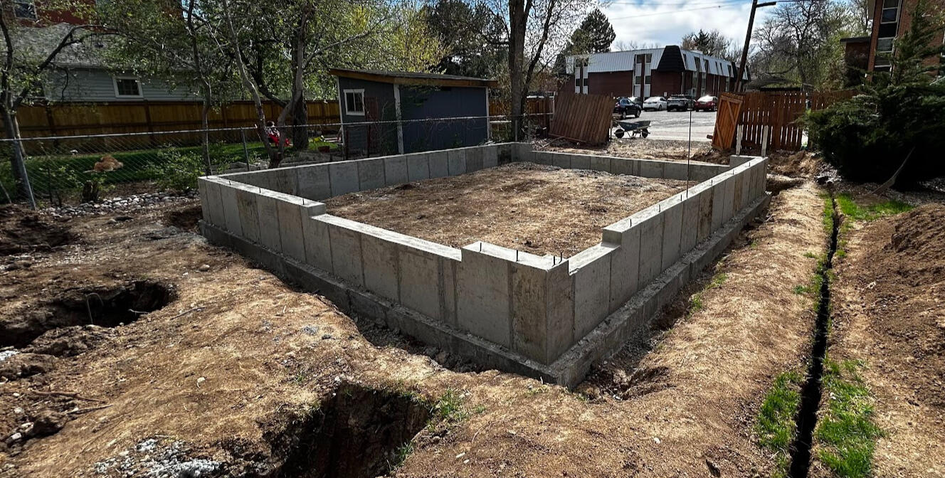 Concrete foundation walls for new garage in Fort Collins area